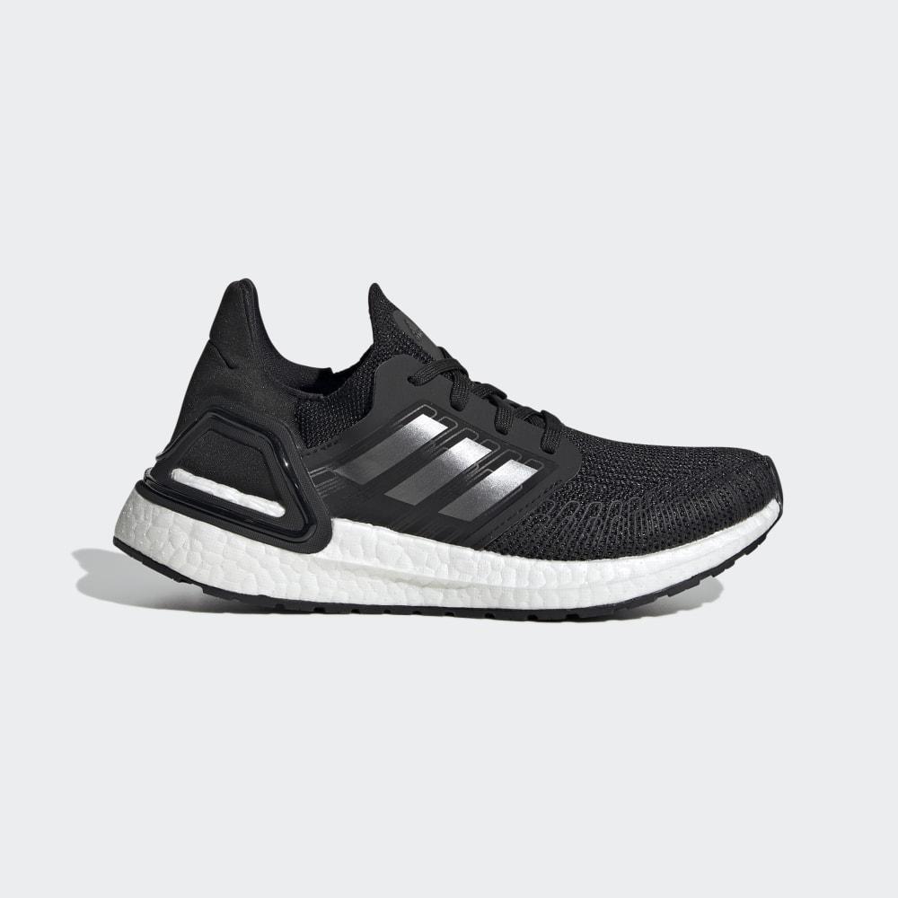 Adidas Boys' Ultraboost 20 Running Shoes Black/Metal/White Ireland EG4862